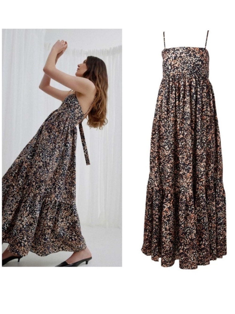 Ancler Dartford Printed Blend Linen Maxi dress Size 6​​​